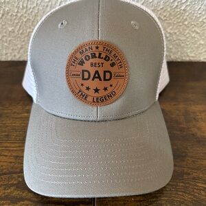 Gray and White 'World's Best Dad' Cap